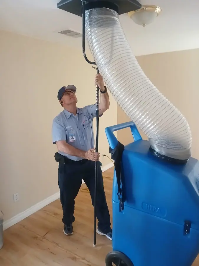 Mini Split Installation technician using HEPA equipment in West Valley City
